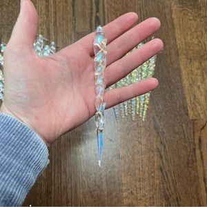 Vintage Iridescent Icicle Christmas Ornaments Lot